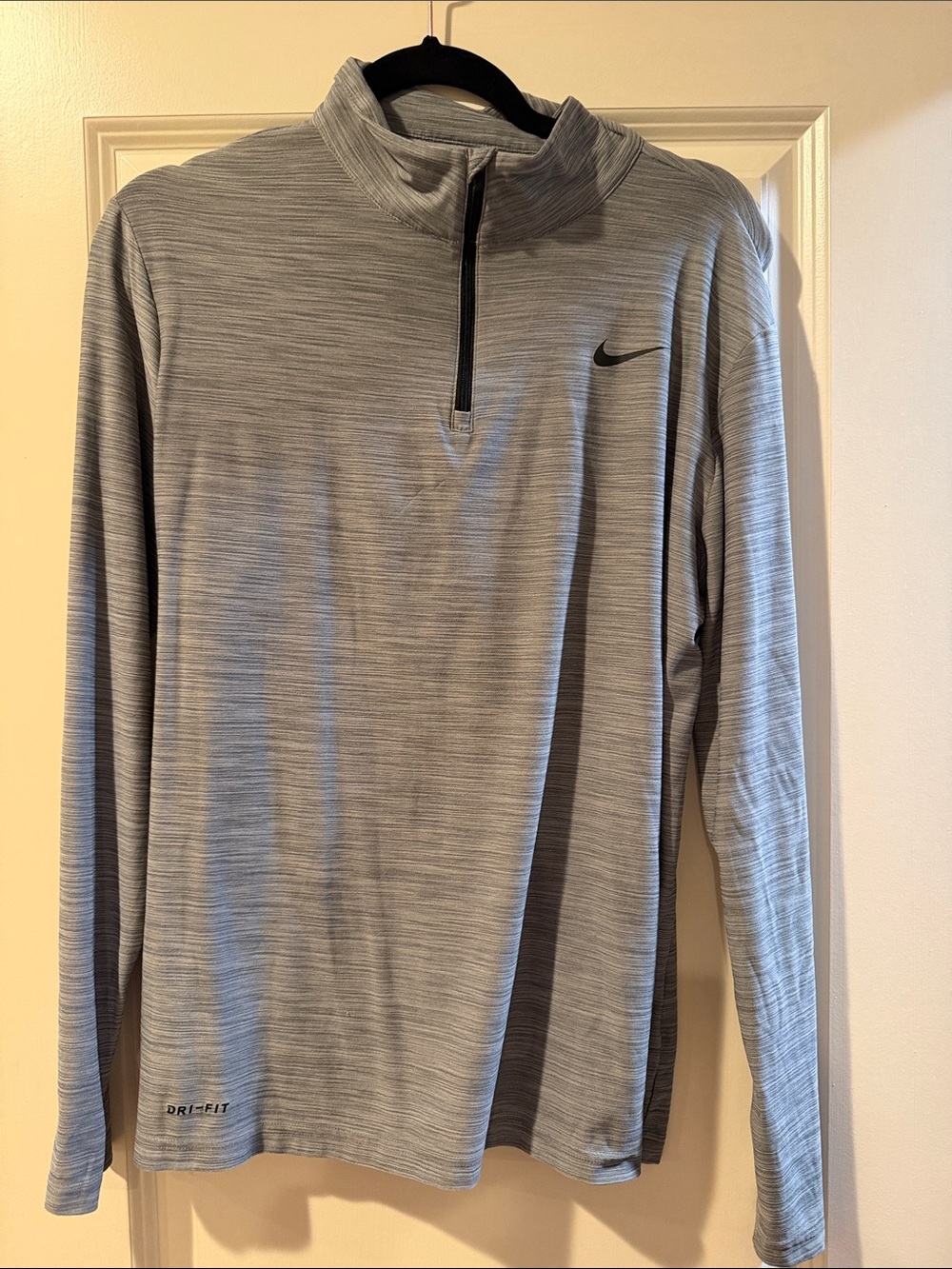 Nike Gray Heather Dri-FIT Quarter-Zip Performance Jacket